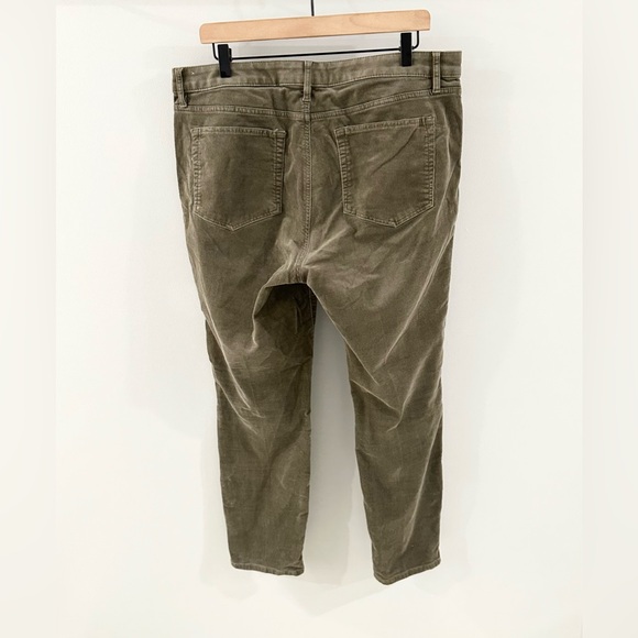 Loft Curvy Skinny Corduroy Ankle Zip Pants Olive Size 14 - Picture 6 of 6